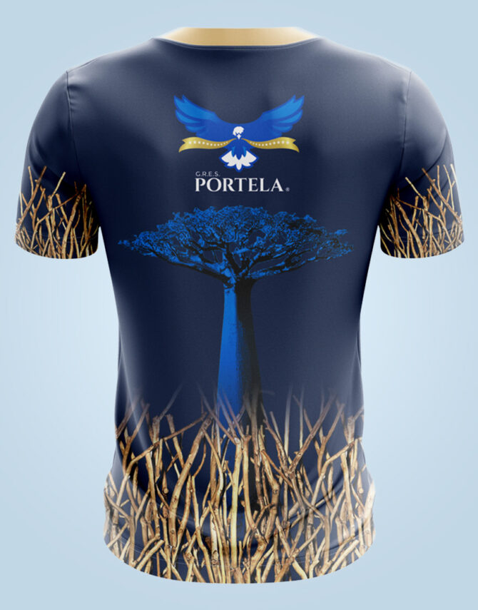 Camiseta Masculina Enredo 2021/2022<br>Azul Escuro - Imagem 2