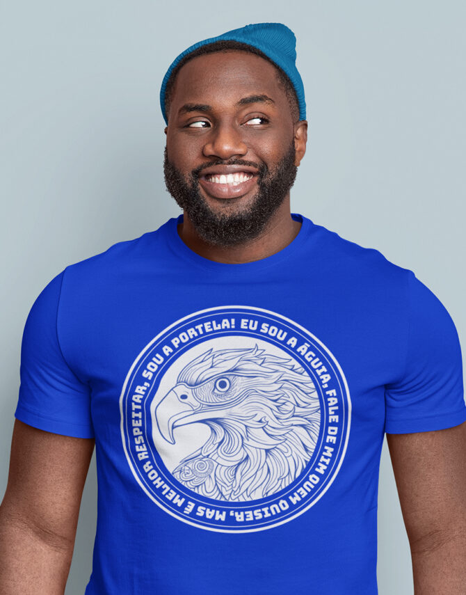 Camiseta Reta Azul<br>Eu sou a águia