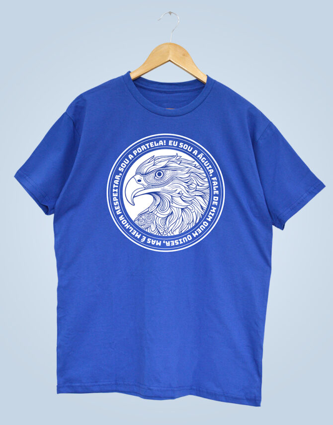 Camiseta Reta Azul<br>Eu sou a águia